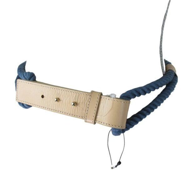 Chico's Rope Leather Belt Nautical Coastal Size L NEW $54 - Picture 4 of 9